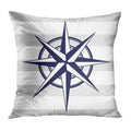 Axyaa Nautical Sailboat Anchor Blue Pillow Cover 40x40 Square Rudder Home Decoration
