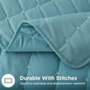 Axyaa King Size Striped Cashmere Quilt Set, Lightweight Velvet Bedspread & Coverlet