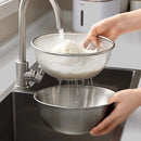 Axyaa Stainless Steel Strainer Bowl Set - Vegetable Fruit Filter Colander