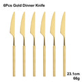 Axyaa Gold Cutlery Set Stainless Steel 304 Tableware Knife Fork Spoon Dinner Set