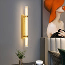 Axyaa Copper Crystal Wall Lamp: Modern Minimalist Luxury Lighting for Living Room, Hotel Corridor