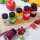Axyaa 2oz Glass Shot Bottles with Caps for Whiskey, juices, samples & tonic