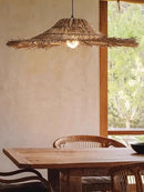 Axyaa Rattan Pendant Chandelier Light Fixture for Dining Bedroom Living Room