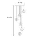 Axyaa Glass Ball Pendant LED Chandelier for Home Decor