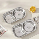 Axyaa Kids Stainless Steel Divider Plate | Cute Pattern, Reusable, Durable Dinner Dish