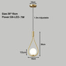 Axyaa Copper LED Pendant Lamps with 7w G9 Bulb - Bedroom Chandelier Hanging Lighting
