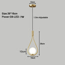 Axyaa Copper LED Pendant Chandelier with G9 Bulb - Bedroom Corridor Hanging Light Fixtures