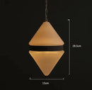 Axyaa Cream Glass Chandelier: Retro Bauhaus Designer Lamp for Restaurant and Bedroom