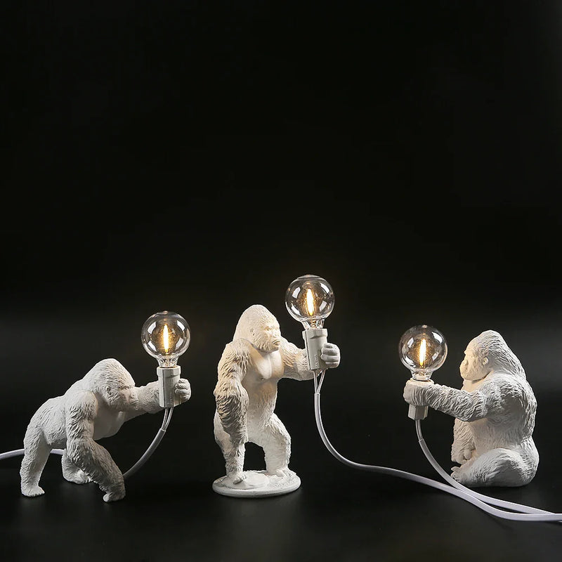 Axyaa King Kong Gorilla Resin Table Lamp - Indoor Bedroom Decor Night Light