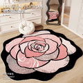 Axyaa Plush Flower Pattern Bedroom Carpet - Soft, Fluffy Rug for Living Room