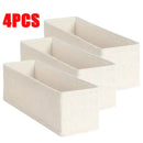 Axyaa Cotton Linen Sock Box, Underwear Organizer, Foldable Storage Basket for Drawers