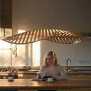Axyaa Wooden LED Chandelier for Dining Living Room - Modern Home Decoration Lighting Fixtures