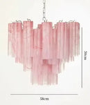 Axyaa French Glass Chandelier Pendant Light - Elegant Design for Home Decor