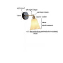 Axyaa Ceramic LED Wall Sconce Lights Bedroom Decoration Modern Nordic Decor Wall Lamp
