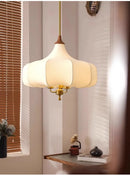 Axyaa Gold Lustre Medieval Fabric Pendant Lights with LED E27 for Home Decor