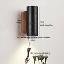 Axyaa Black Stone LED Wall Lamp for Modern Living Room Bedroom Lighting