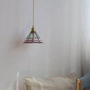 Axyaa Glass Lampshade Pendant Chandelier for Master Bedroom and Living Room