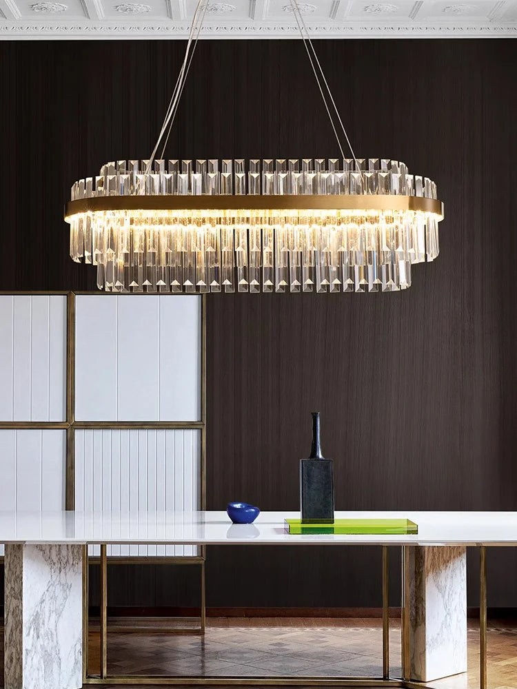 Axyaa Crystal Ceiling Chandelier for Luxe Living Spaces