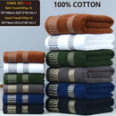 Axyaa White Cotton Hotel Towels Set - Quick-Dry Soft Bath Towels
