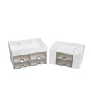 Axyaa Multi-grid Desktop Organizer for Small Items, Cosmetics, Stationery, and More