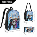 Axyaa Frozen Elsa Backpack Set with Lunch Box, Pencil Boxes - Kids' School Daypack