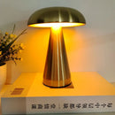 Axyaa Golden Mushroom LED Desk Lamp with USB Charging and Touch Switch