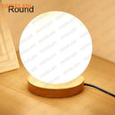 Axyaa Glass Ball Table Lamp: Wood Base, Round Design for Living Room, Bedroom & Study