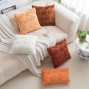Axyaa Halloween Pumpkin Plush Pillowcase: Simple & Embroidered Cojines Cover