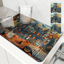 Axyaa Halloween Kitchen Draining Mat with Quick Dry Technology