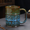 Axyaa Colorful Large Ceramic Coffee Mug Set - 500-600ml Tea Tools, Beer Barrel