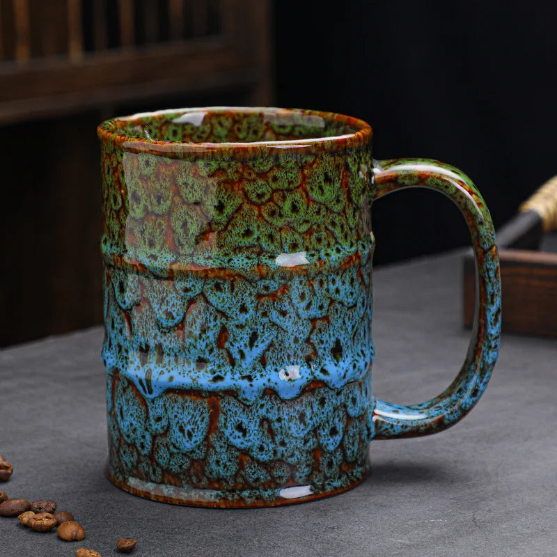 Axyaa Ceramic Oil Drum Coffee Mug - Large Capacity, Durable Drinkware for Home & Office