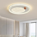 Axyaa Round Square Black White LED Ceiling Light Chandelier