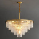 Axyaa Crystal LED Chandelier Ceiling Lights - Modern Golden Pendant Lighting