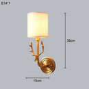 Axyaa Nordic Elk Copper Deer Head Fabric Led Wall Lamp