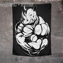 Axyaa Orangutan Rhino Animal Fitness Tapestry Wall Hanging for Home Decoration