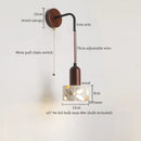 Axyaa Wabi Sabi Terrazzo LED Wall Lamp Pull Chain Switch Stair Light