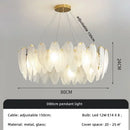 Axyaa Luxury Feather Crystal Chandelier - Cream Style Main Bedroom Lighting