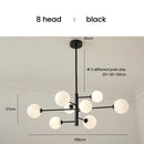 Axyaa Modern Black Gold LED Ceiling Chandelier for Bedroom and Living Room