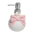 Axyaa Bow Soap Dispenser Set for Bathroom Hand Sink - Refillable Shampoo Conditioner Bottles