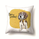 Axyaa Funny Dogs Polyester Cushion Cover for Living Room Sofa 45x45cm