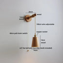 Axyaa Wooden LED Wall Sconce Light Fixture for Home Decor, Wabi Sabi Style
