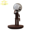 Axyaa Moon Penalty Wood Desk Lamp USB Rechargeable Stepless Dimming Bedroom Bedside