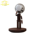 Axyaa Moon Penalty Desk Lamp - USB Rechargeable Solid Wood, Dimmable Bedside Light