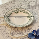 Axyaa Vintage Ceramic Plates Set - Medieval French Style Tableware for Breakfast and Desserts