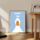 Axyaa Cute Duck Print Art Pink Canvas Poster Modern Wall Painting for Bedroom Decor