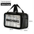 Axyaa Travel Toiletry Storage Bag: Portable Makeup Organizer for Dry/Wet Cosmetics.