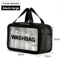 Axyaa Travel Toiletry Storage Bag: Portable Makeup Organizer for Dry/Wet Cosmetics.