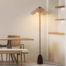 Wabi Silent Wind Floor Lamp by Axyaa - Retro Designer Straw Woven Standing Light