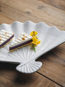 Axyaa Sushi Plate Fan-shaped Snack Dim Sum Creative Irregular Personality Plate