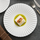 Axyaa White Porcelain Underglaze Western Food Salad Dishes & Plates